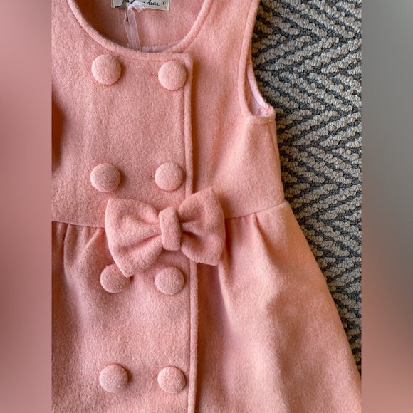 Little girls button coat dress - Picture 2 of 2